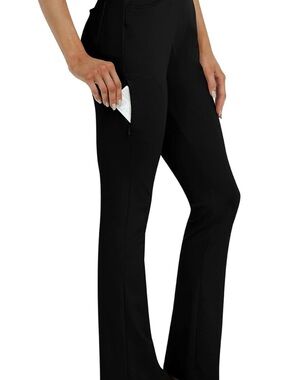 Black Boot-Cut Pants with Comfortable Waistband